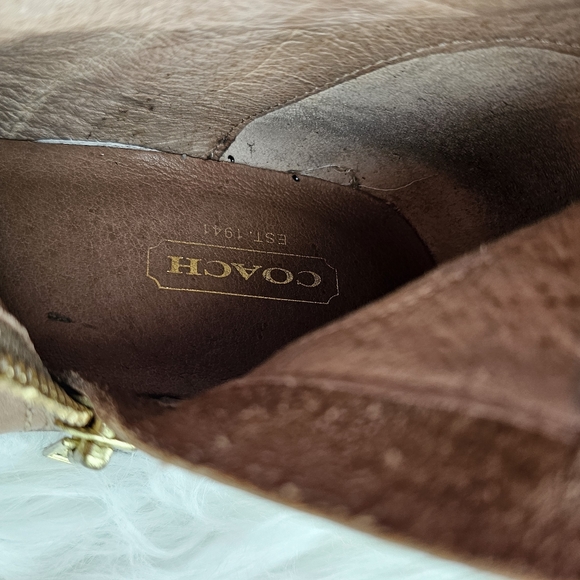 Coach Laguna Distressed Leather Boots 6.5 - Picture 15 of 16